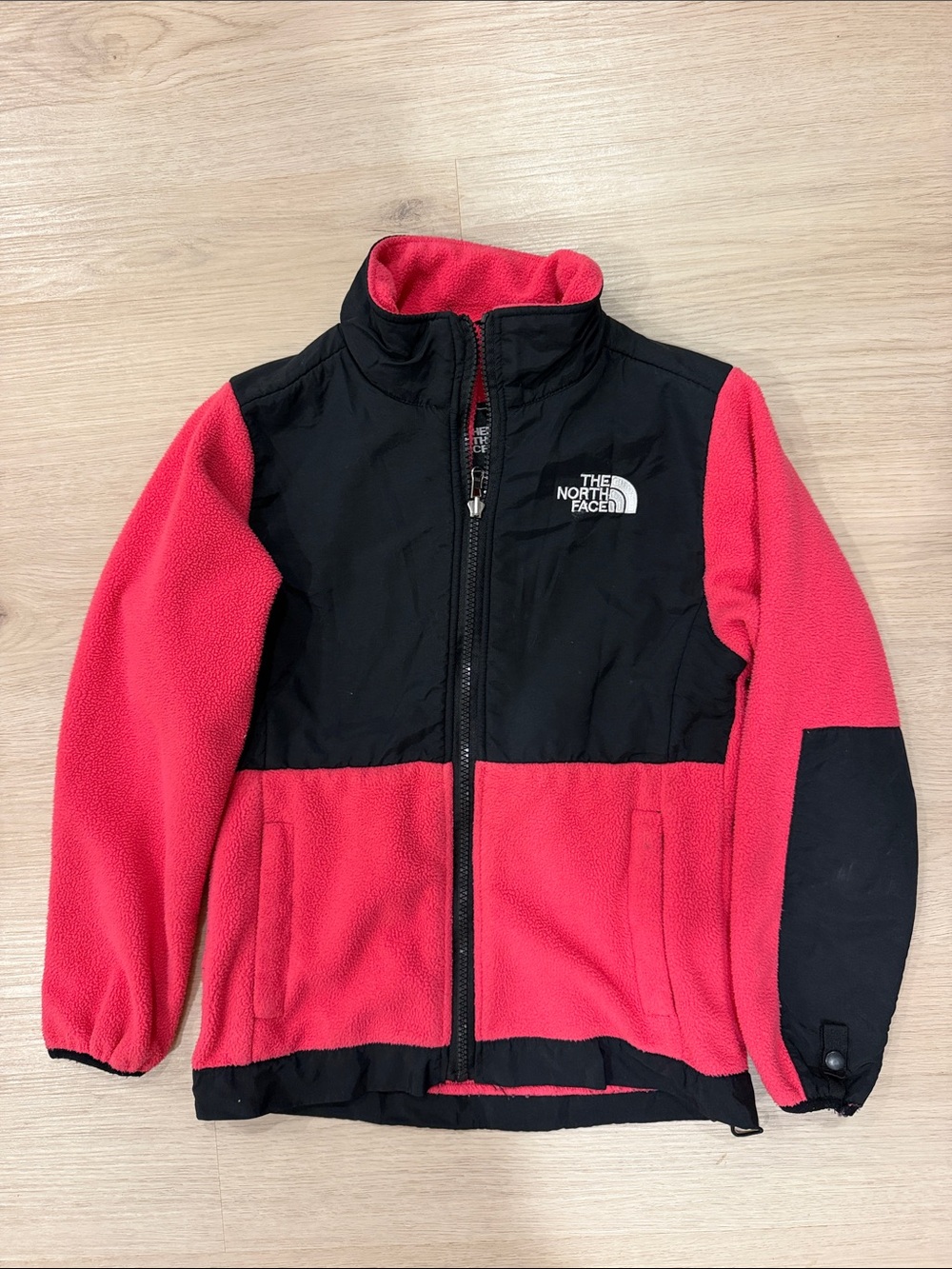 The North Face medium Kids Pink and Black Fleece Jacket